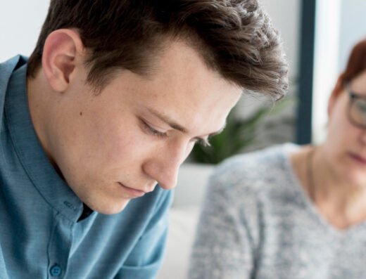Customer Reviewing Moving Documents - Home Moving Services